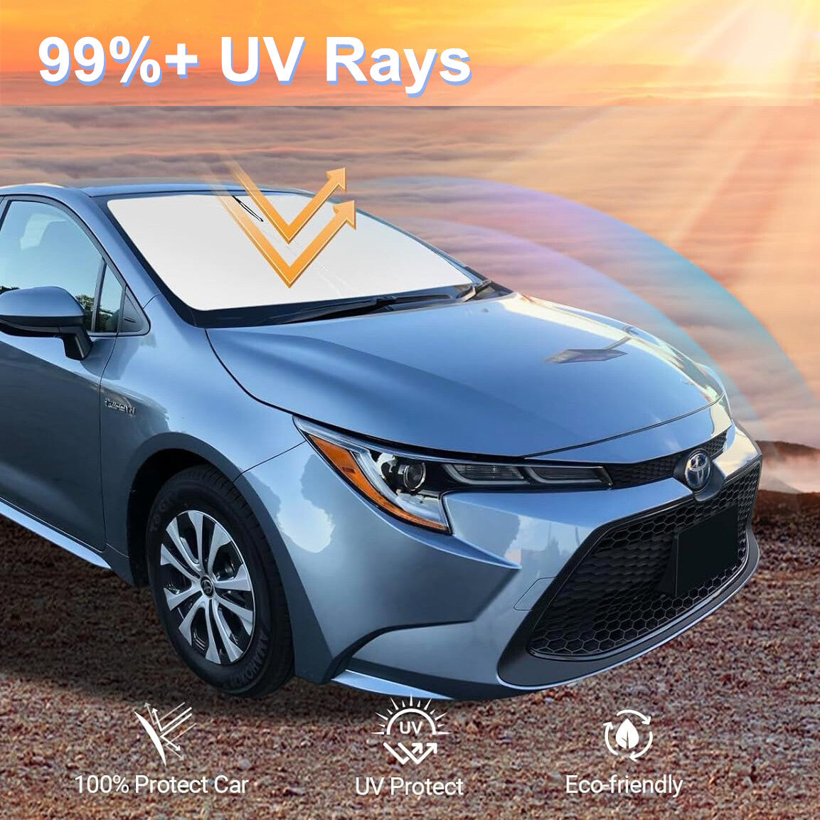Custom Fit 2019-2025 for Toyota for Corolla Front Windshield Sun Shade Heat Block Cover