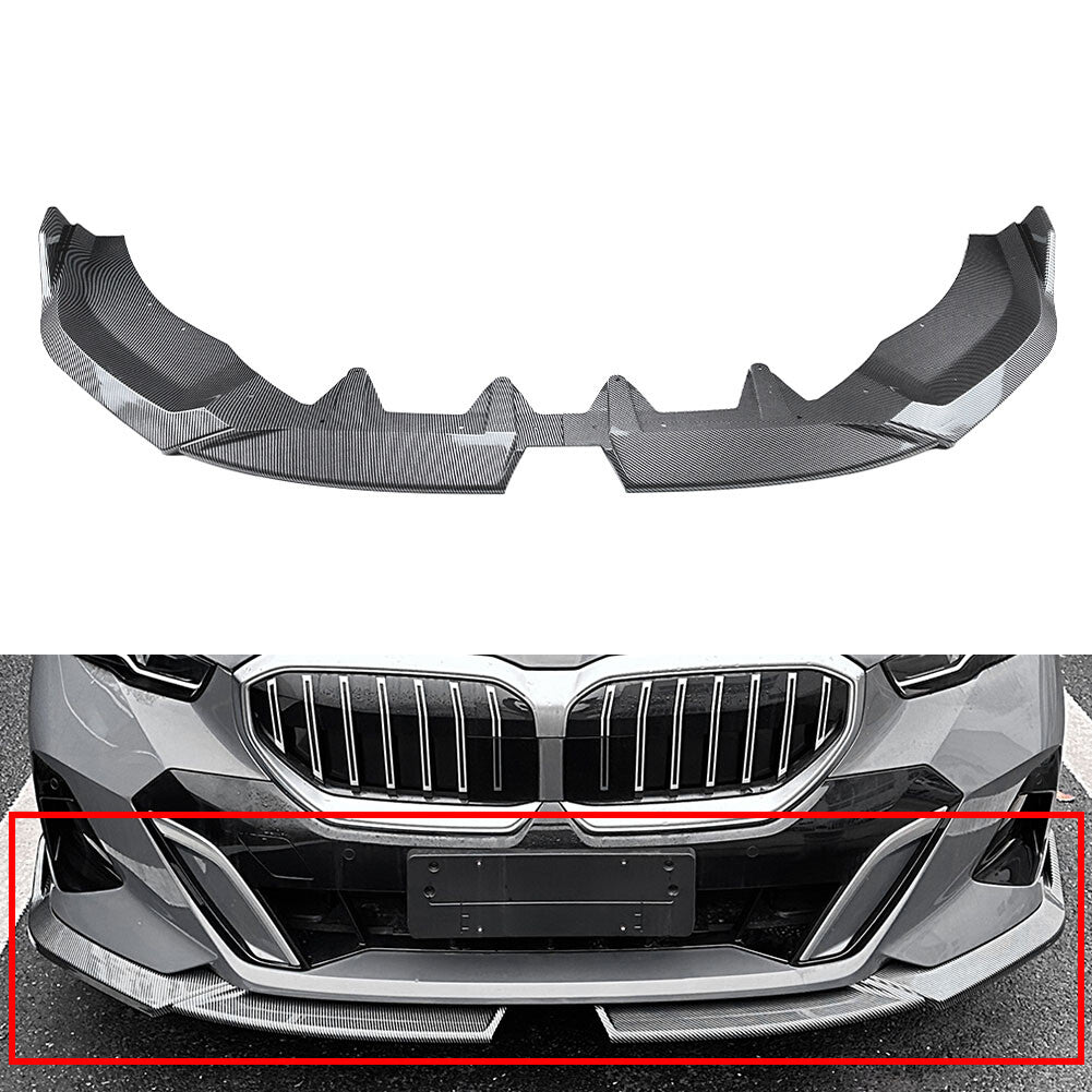 Front Bumper Splitter Spoiler Lip for BMW 5 Series I5 G60 G61 M Sport 2024+ 2024
