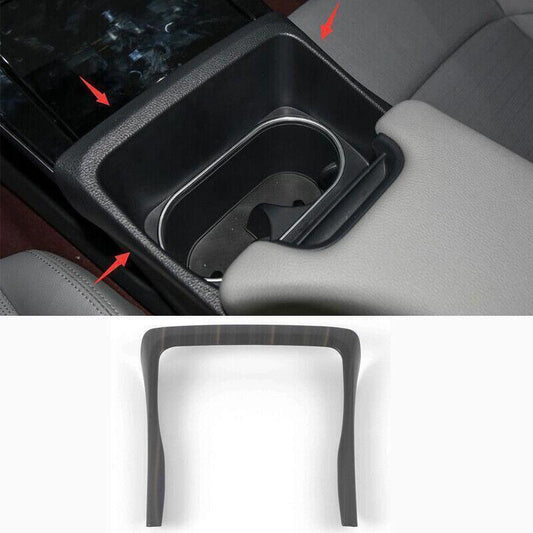 for Toyota bZ4X 23-2024 Wood Grain Central Console Water Cup Frame Cover Trim 1X