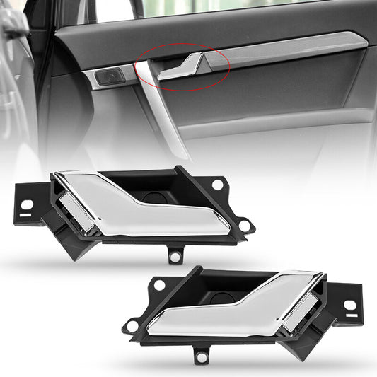 2X Door Inner Handle Chrome Left  Right for Holden Captiva 5 Seater 2006-2018