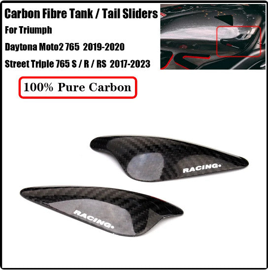 For TriumphStreet Triple 765 S R RS 100% Carbon Fiber Fuel tank protection cover