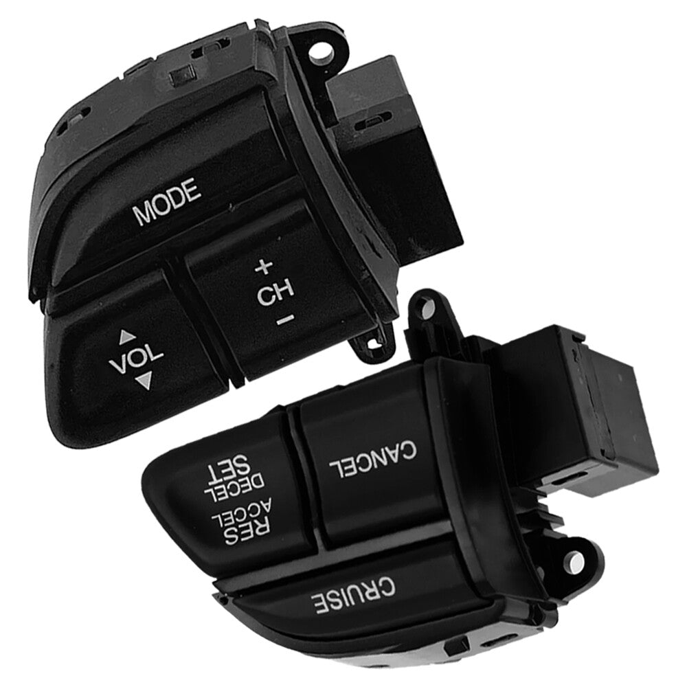 2x Steering Wheel Cruise Control Switch Button Black Set Fits for Accord Odyssey
