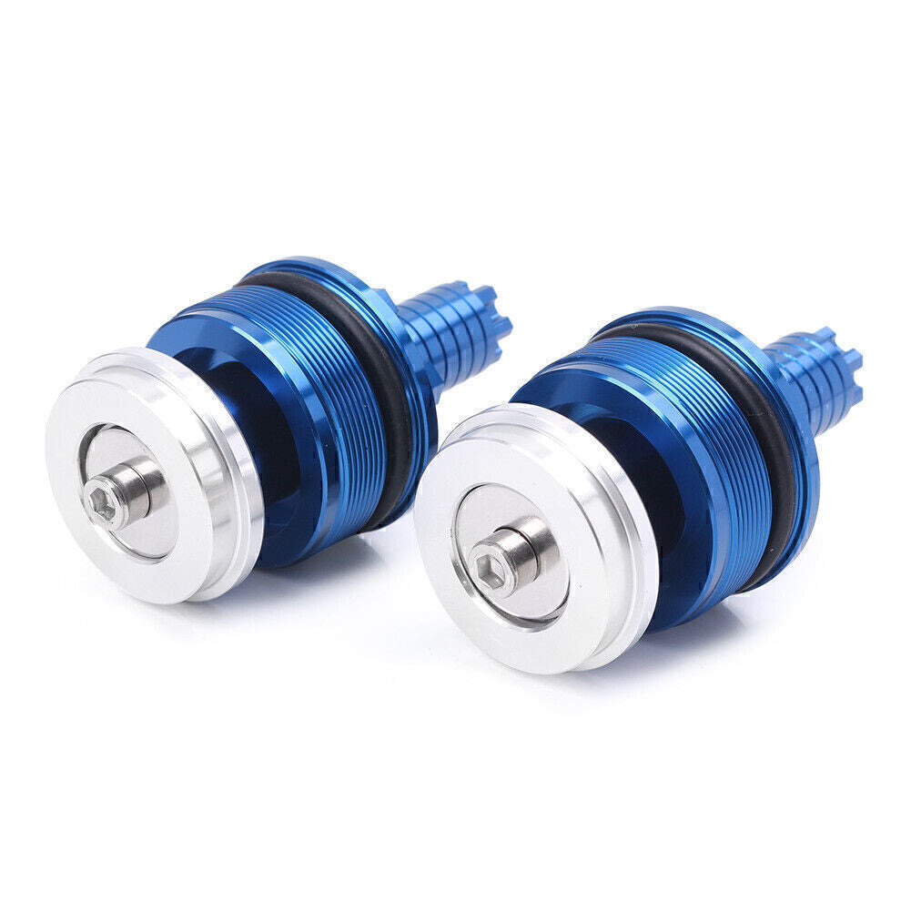 Fit for Yamaha YZF-R25/R3 Motorcycle CNC Preload Adjusters Fork Bolts BLUE UK