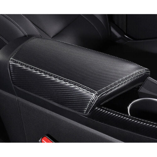 for Hyundai for Elantra 2021-2023 Carbon Fiber PU Console Armrest Cover Cushion Mat