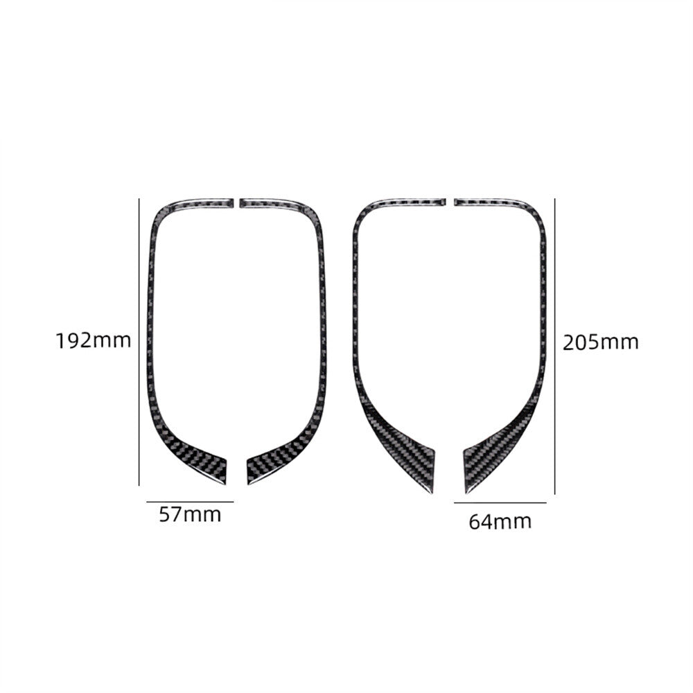 4¡ÁCarbon Fiber Inner Door Armrest Storage Box Panel Trim for Jaguar XF 2009-2011