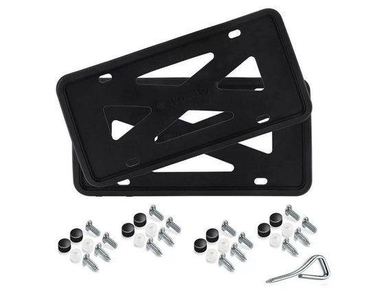 Car license plate frame cover cap, trunk black silicone, suitable for Porsche