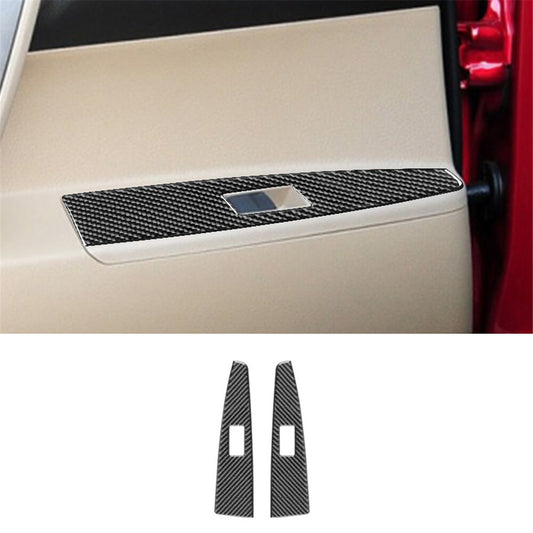 2Pcs Rear Window Lift Button Panel Trim Cover for Toyota Highlander 2008-2013