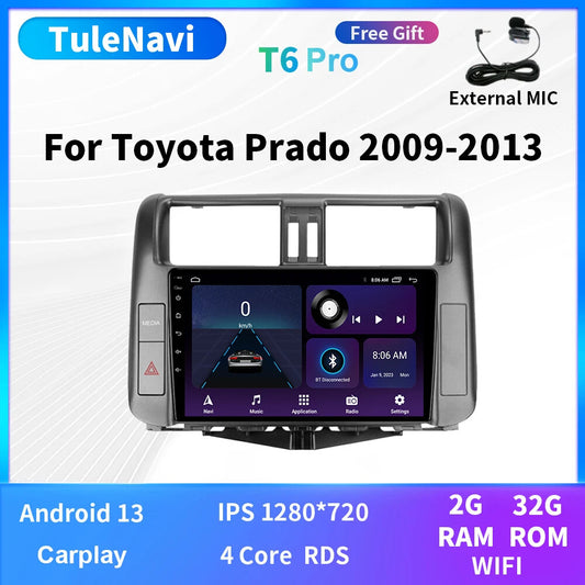 for Toyota for Land Cruiser Prado 150 2009-2013 Car Radio Video Player 32GB Carplay