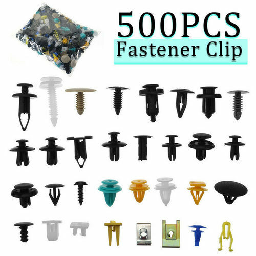 501-piece set of automotive hybrid fastener clips, mudguards, decorative plastic rivets, and door panel kits