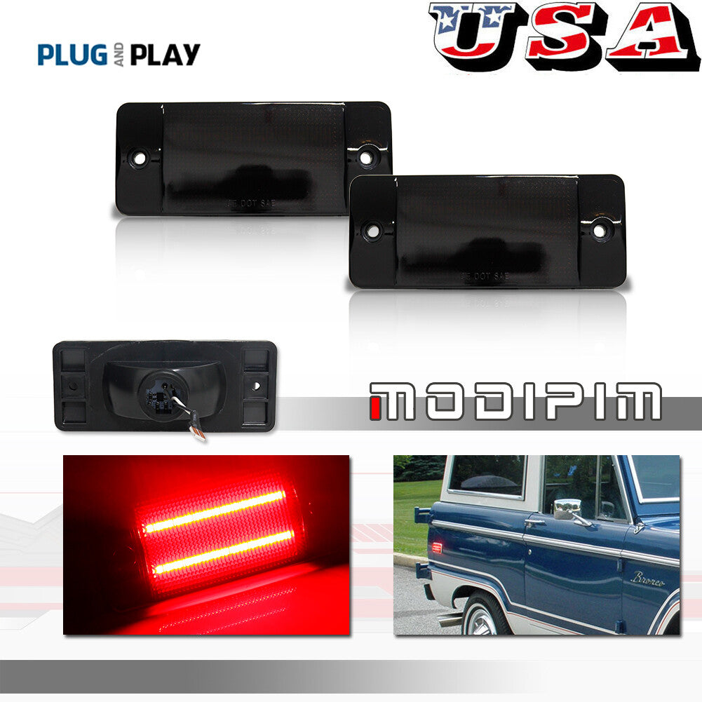2-Piece Rear Side Marker Lights for 70-72 for Ford for Mustang Pickup Trucks F-100 F-250 F350