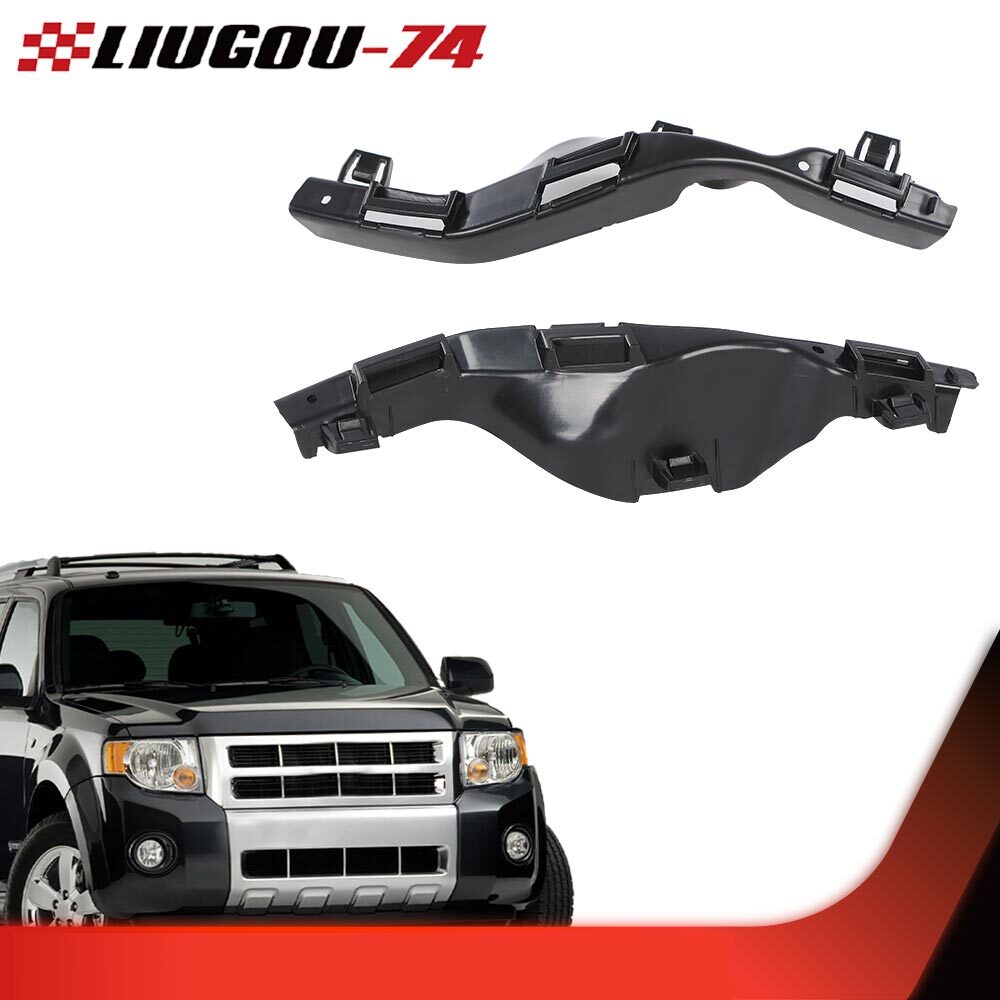 Suitable for 2008-2012 for Ford Escape front bumper bracket 2-piece set, left and right, black.