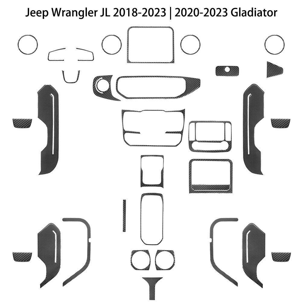 Carbon fiber complete set for Jeep for Wrangler JL 2018 + gladiator 2020 +