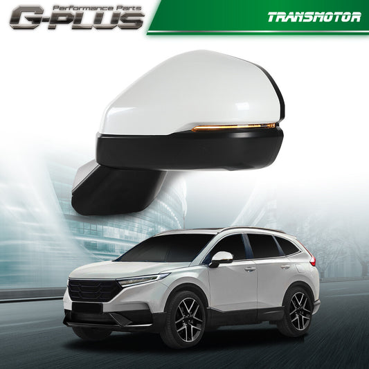 Suitable for Honda CRV 23-24, left driver's side mirror with white view, turn signal, and heating.