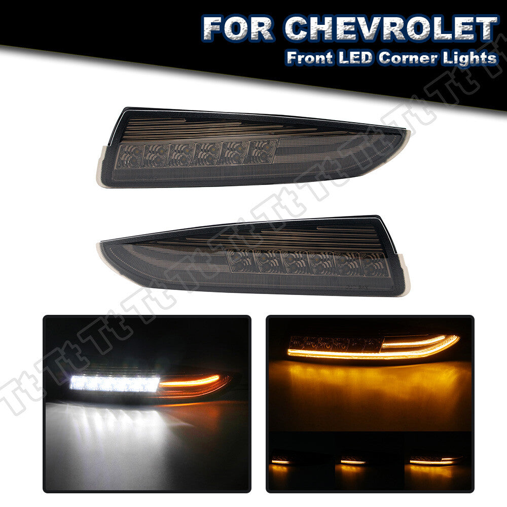 Suitable for 93-02 for Chevrolet Camaro DRL front dynamic LED turn signal parking lights (smoke effect)