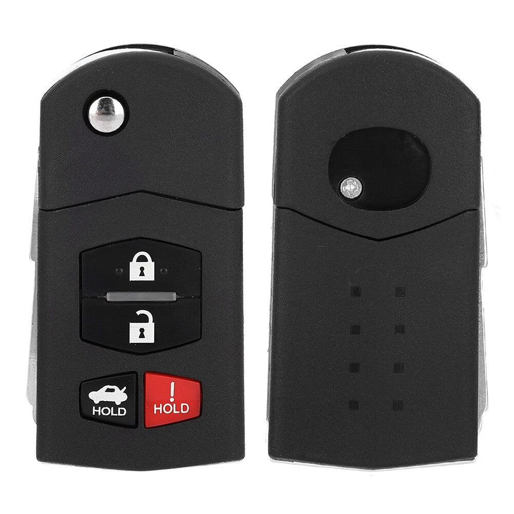 Hot 3 1 Buttons Folding Flip Car Key Fob Case Shell Cover Parts For 3 5 6 RX-8