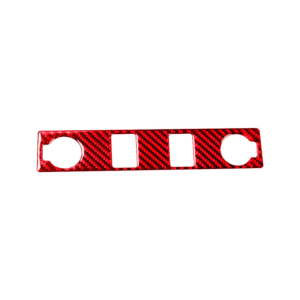 Red Carbon Fiber Cigar Lighter Switch Trim Sticker for Toyota Tundra 2014-2018