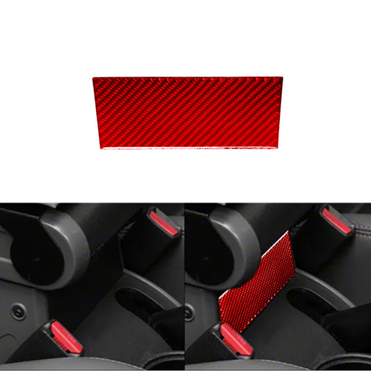 Red Carbon Fiber Below Center Armrest Cover Trim for Jeep for Wrangler 2007-2010