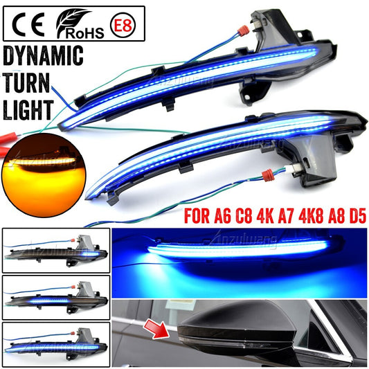 Dynamic LED Mirror Indicator Turn Signal Light for Audi A6 C8 4K A7 4K8 for A8 D5