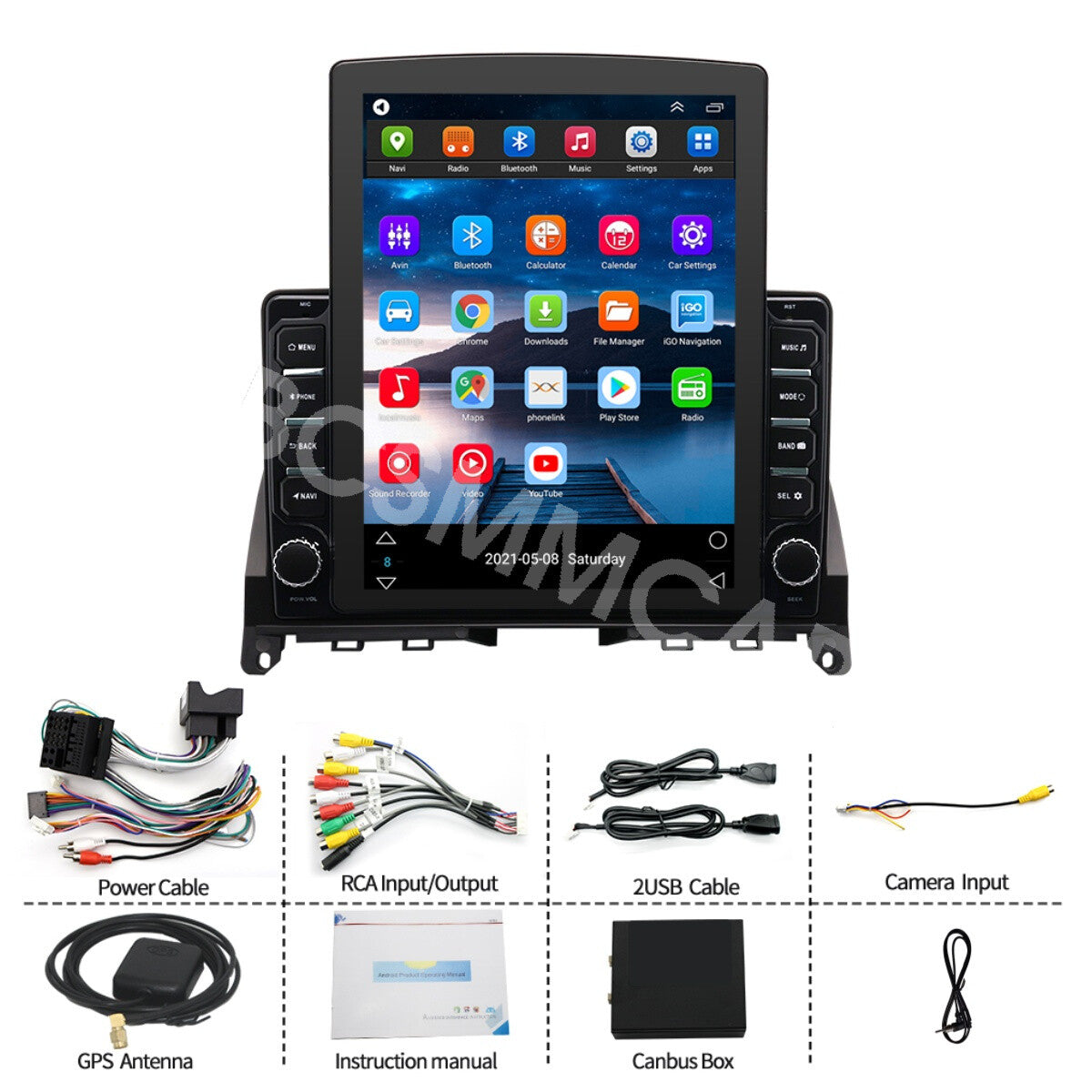 For Apple CarPlay Car Radio Stereo Fit for Mercedes Benz C Class W204 2007-2010