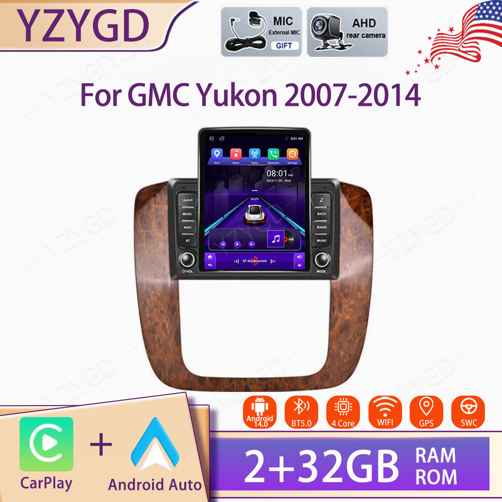 Android Auto Carplay Car Stereo Radio GPS for GMC Yukon 2007-2014 Screen WIFI BT