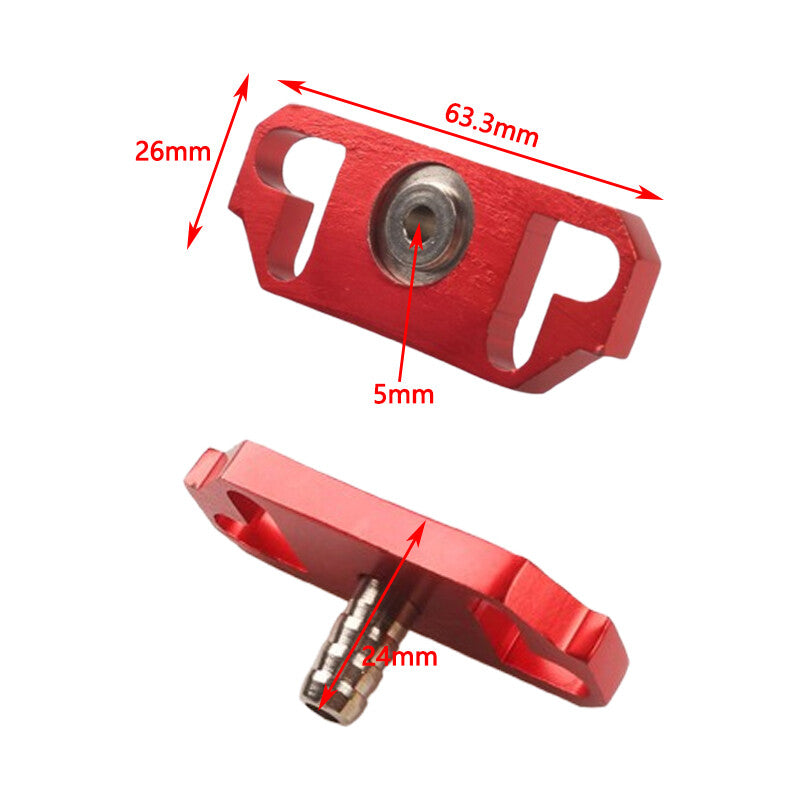 Turbo Fuel Pressure Delivery Regulator Rail Adapter Riser for Honda for Acura Red