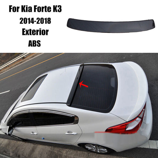 Fit for Kia Forte K3 2014-18 Bright Black Rear Roof Spoiler Tail Lip Wing Bar 1P