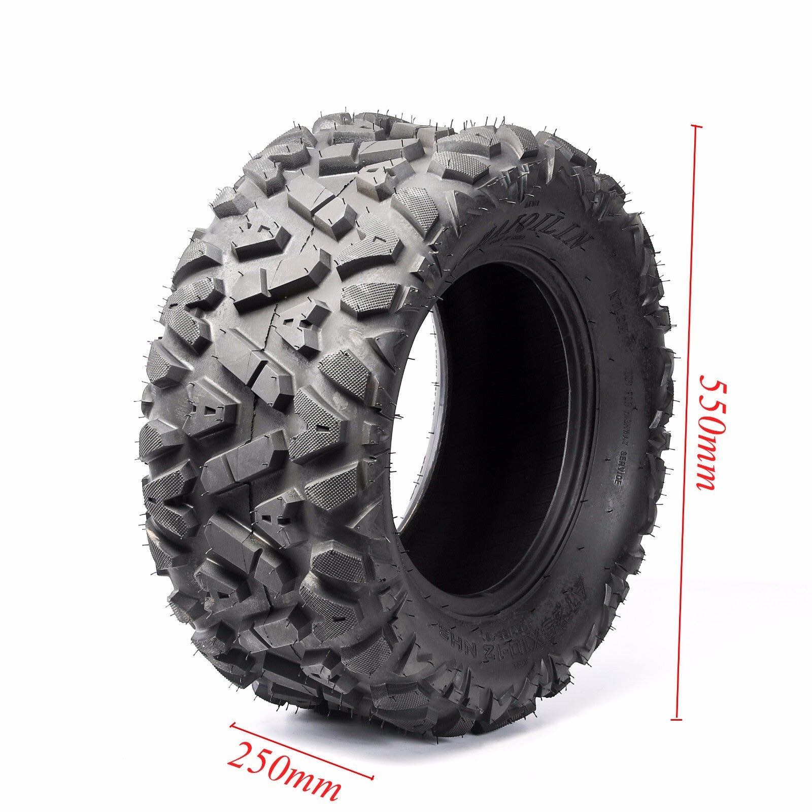 2 Pack 25x10x12 25x10-12 Rear Tyre Tire For ATV Quad Buggy Go Kart Ride on Mower