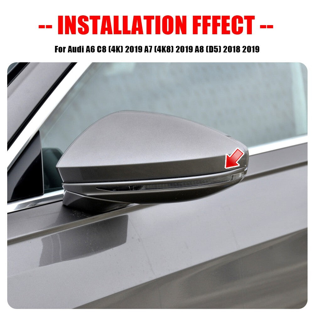 2pcs LED Dynamic Side Mirror Turn Signal Light Assembly for Audi A6 C8 4A A7 4K