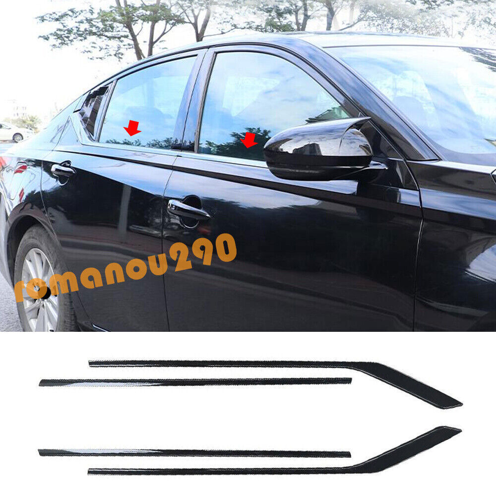 for Nissan Altima 2019-2022 black titanium Window Bottom Strip Cover Trim 4pcs