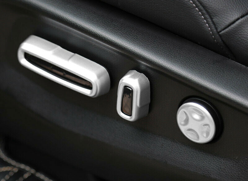 for Seat Adjustment Button Cover Trim 5PCS for Honda CRV CR-V 17-2022 Matte Silver