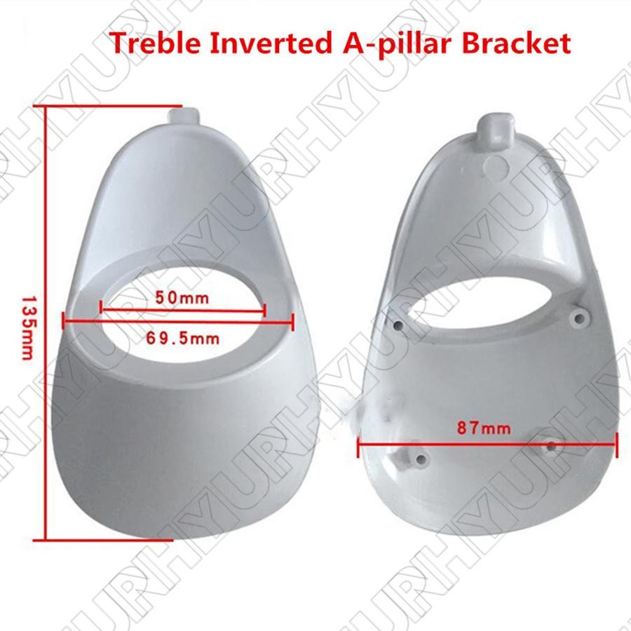 2.5 Inch 2 PCS Two-way Inverted Bracket Audio A Column Tweeter Plastic Mold Base