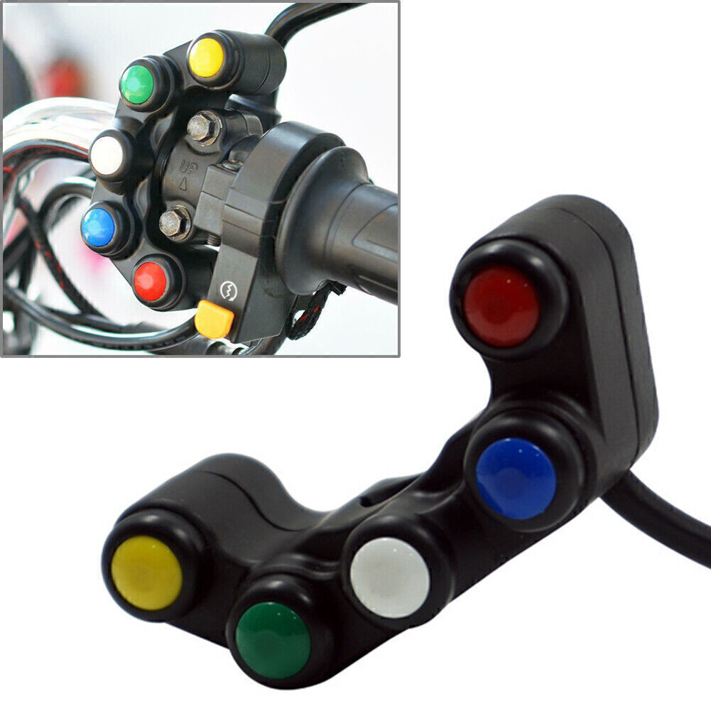 7/8 22mm Universal Handlebar Switch 5 button Array Motorcycle Switches Plastic