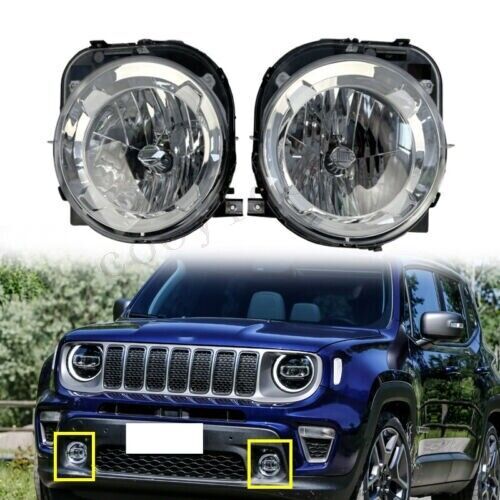 for Jeep Renegade 2015-2018, this includes headlights, fog lights, and driver/passenger lights.