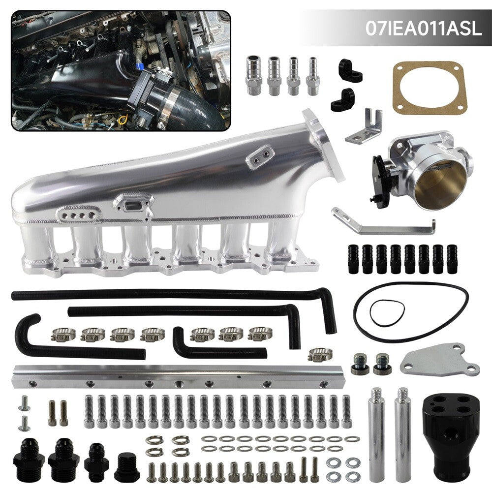 Intake Manifold Fuel Rail 90mm Throttle Body For Skyline RB25DET R33 2.5L 93-98