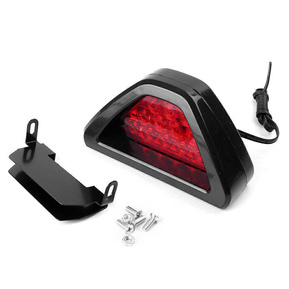 Racing Light Rear Tail Stop Brake Lamp F1 Style 12-LED Strobe Flash Light Bulbs