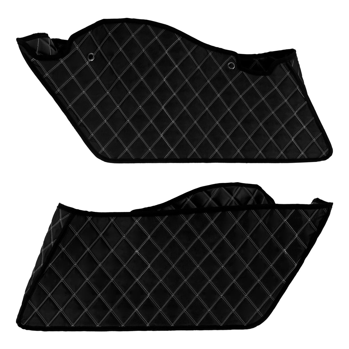 Extended Saddlebag Stretched Inserts Bag w/ White Line for Harley Touring 14-23