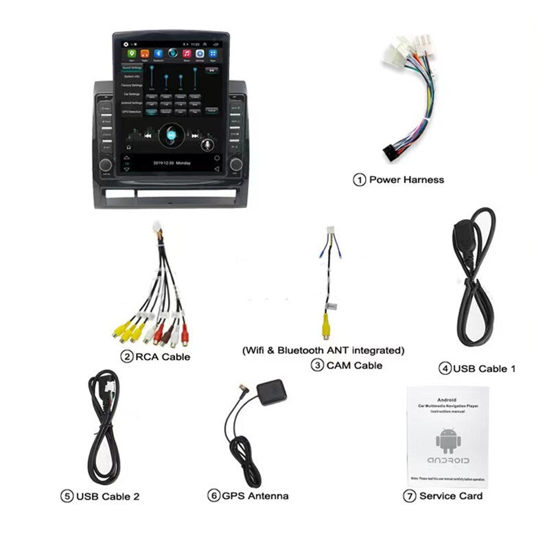 9.7 Vertical Screen Android GPS Navi Stereo Multimedia for TACOMA Hilux 05-13