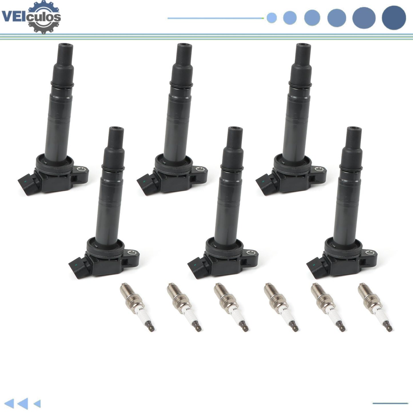 6Pcs Ignition Coil  Spark Plug UF495 for Toyota 4Runner Tacoma Tundra 4.0L V6