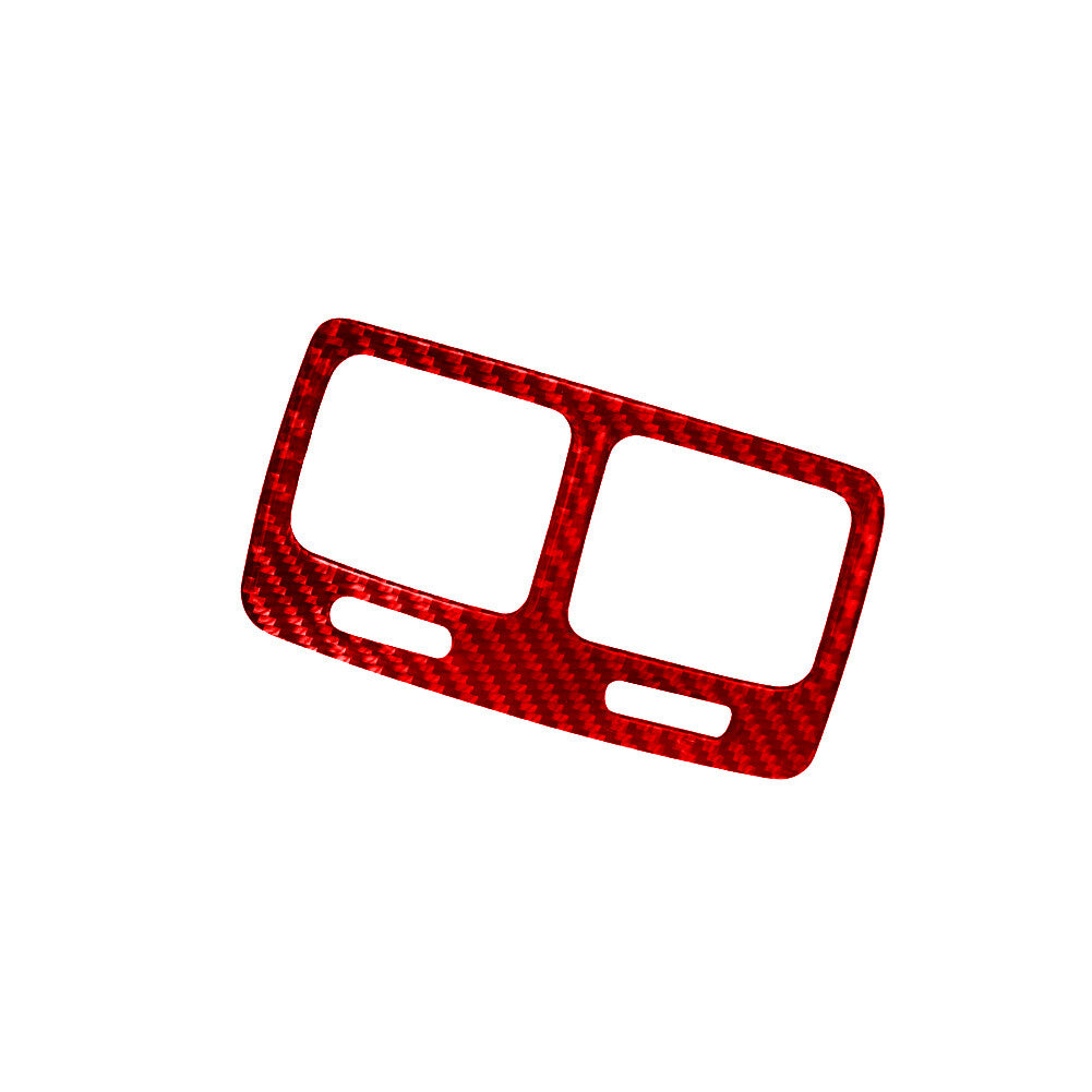 Red Carbon Fiber Rear Air Vent Outlet Frame Cover Trim for KIA Cadenza 2014-2016