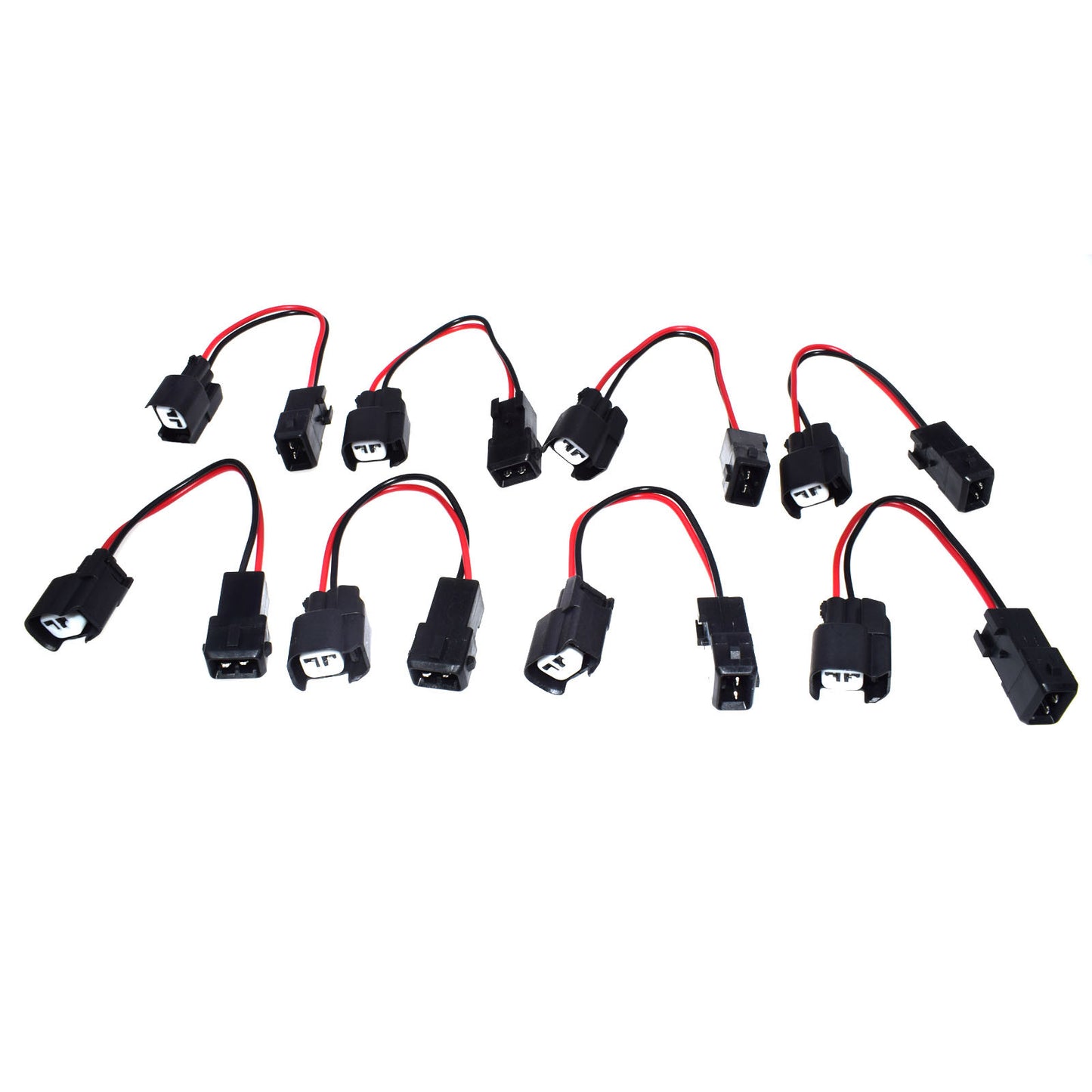 8X Adapter Wire Harness plug from EV1 plug to EV6 2 pin Fuel injector Pigtails