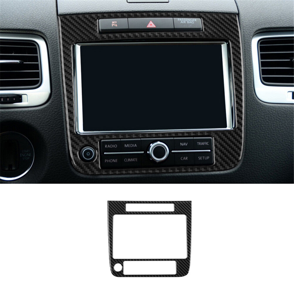 Carbon Fiber Navigation panel Trim Cover for VW Touareg 2011-2018 Type B