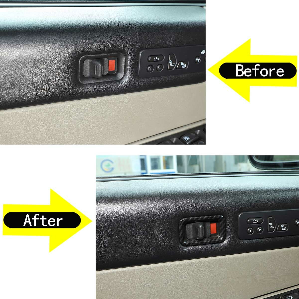 Carbon fiber ABS internal gear shift box decorative cover for Tundra Redwood 2022 - 23