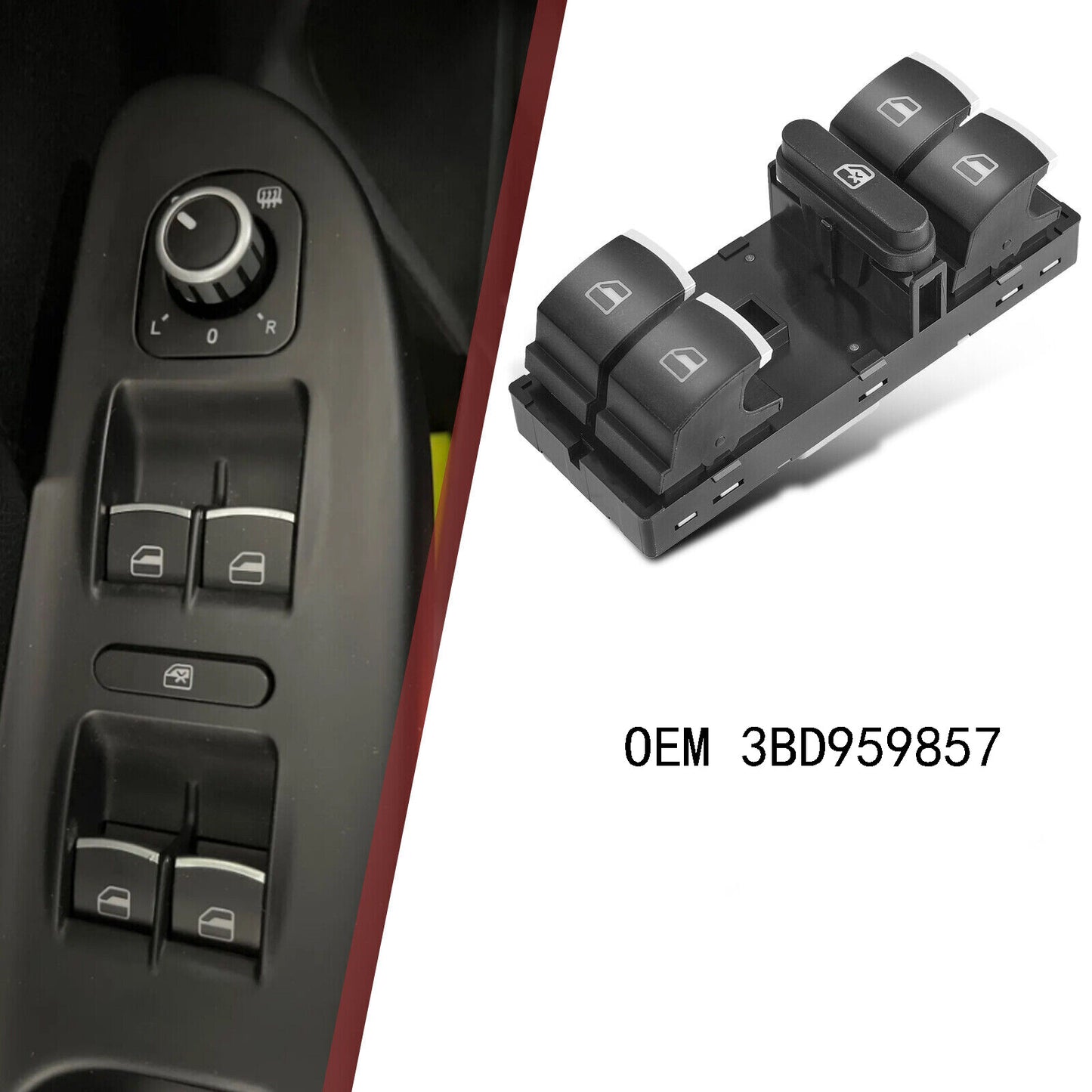 for VW for Jetta for Bora MK4 Door Window Switch Control Button Driver Side Panel Master