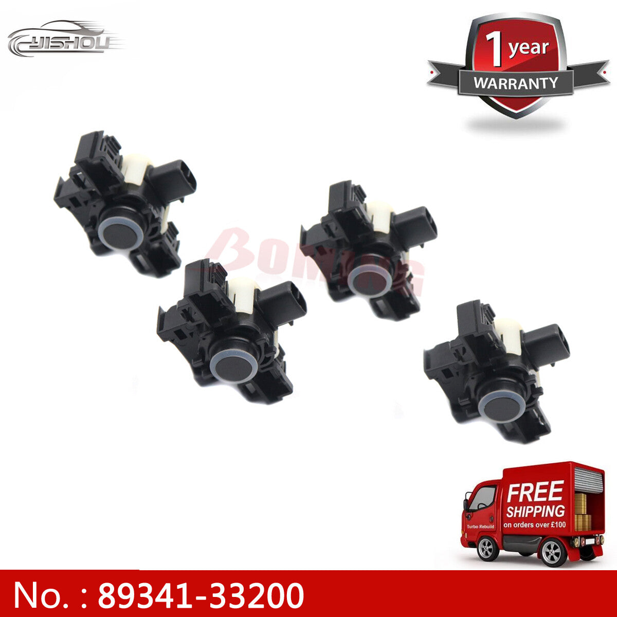 4x 89341-33200 PDC bumper parking assist sensor radar for Lexus ES350 ES300h CT200h