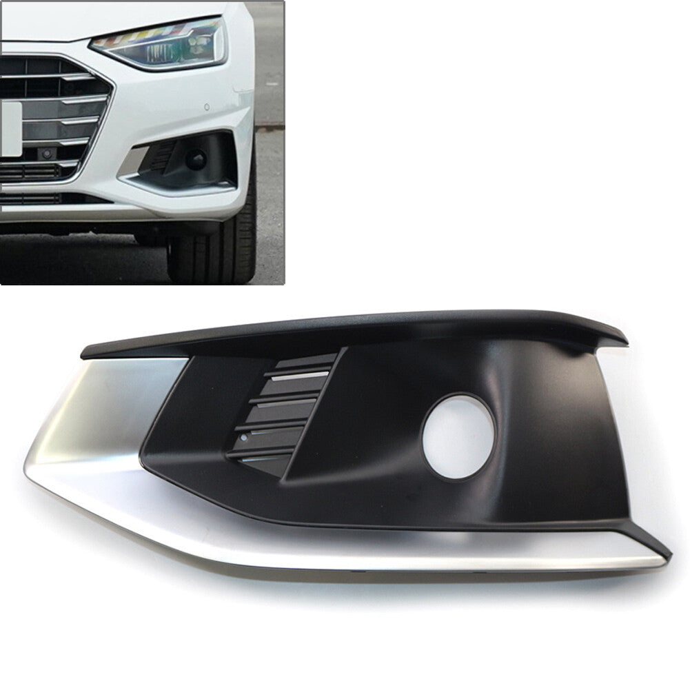 Front Bumper Fog Light Grille Grill Cover Trim for Audi A4L 2020-2022 Left Side
