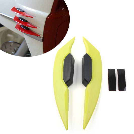 Fairing Winglets Side Spoiler Deflector Air Wing Kit Universal Yellow Motorcycle