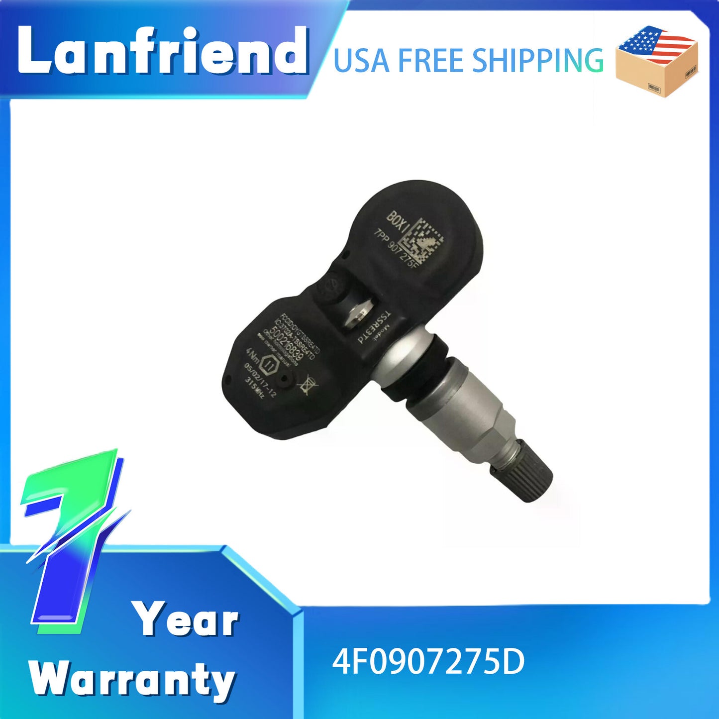 ?4F0907275D TPMS Sensor Fit for VW Touareg 2009-2012 for Cayenne Hybrid 2010-2015