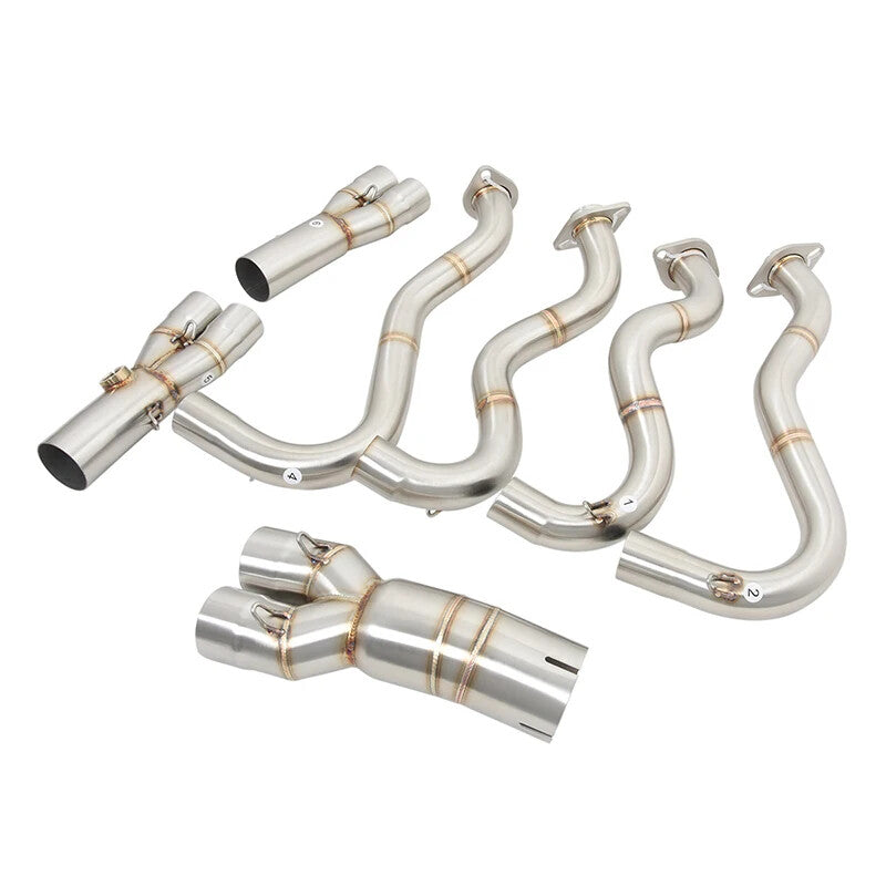 Slip-On Muffler Front Link Pipe for KAWASAKI ZX6R 636 2009-22 Motorcycle Exhaust