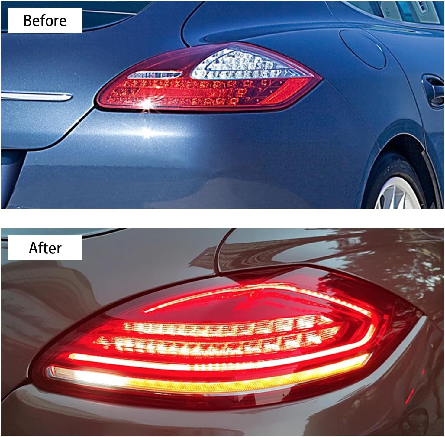 For 2010-2013 for Porsche for Panamera LED Tail Lights Upgrade Rear Brake Lamps LHRH