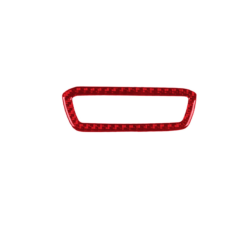 Red Carbon Fiber Headlight Control Cover Trim for Toyota Supra A90 2019-2022